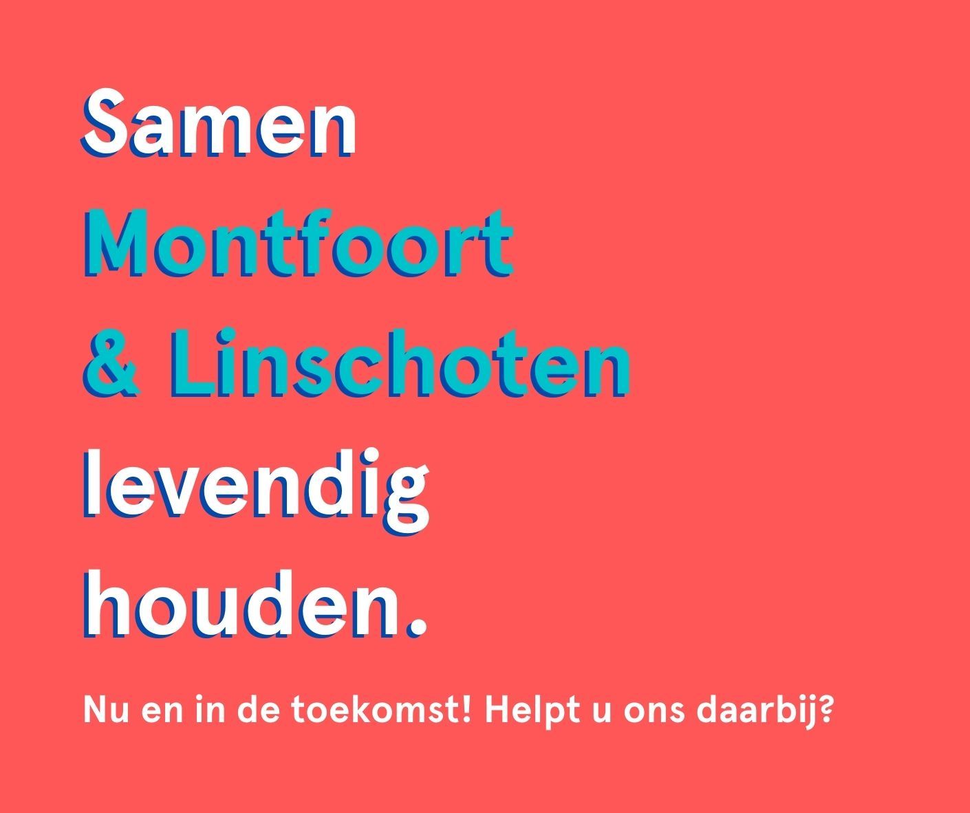 SAMEN MONTFOORT & LINSCHOTEN MOOIER MAKEN - los beeld