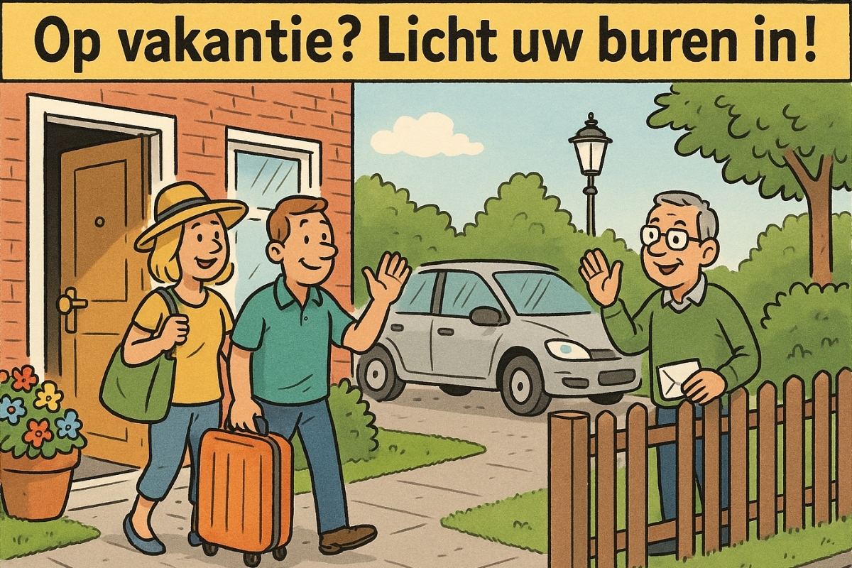 Op vakantie Licht uw buren in!